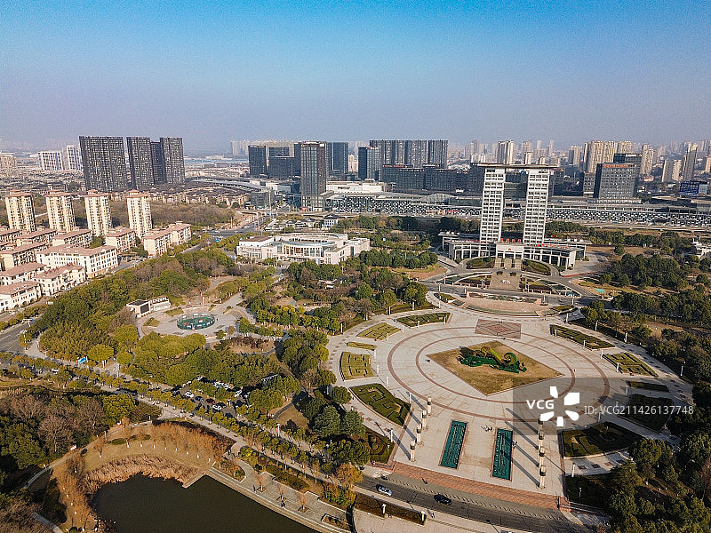 铜陵 铜文化园 天井湖 湖东路，吾悦天地 北斗星城 翠湖一路 喜庆广场 金融大厦图片素材