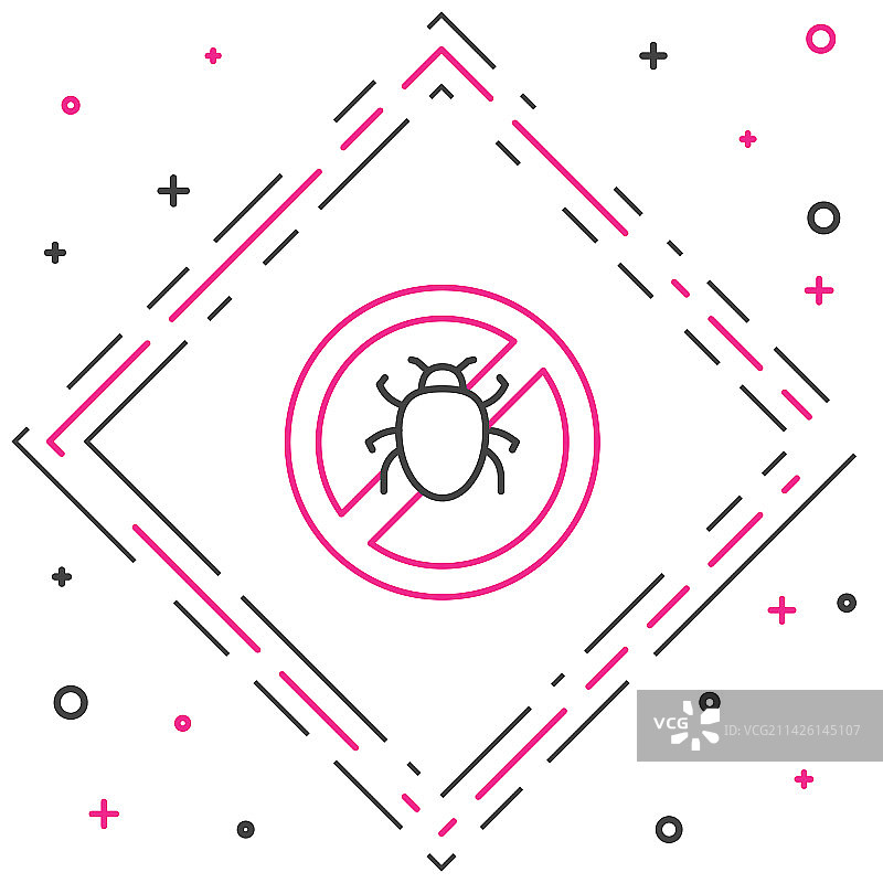 线条科罗拉多甲虫图标图片素材