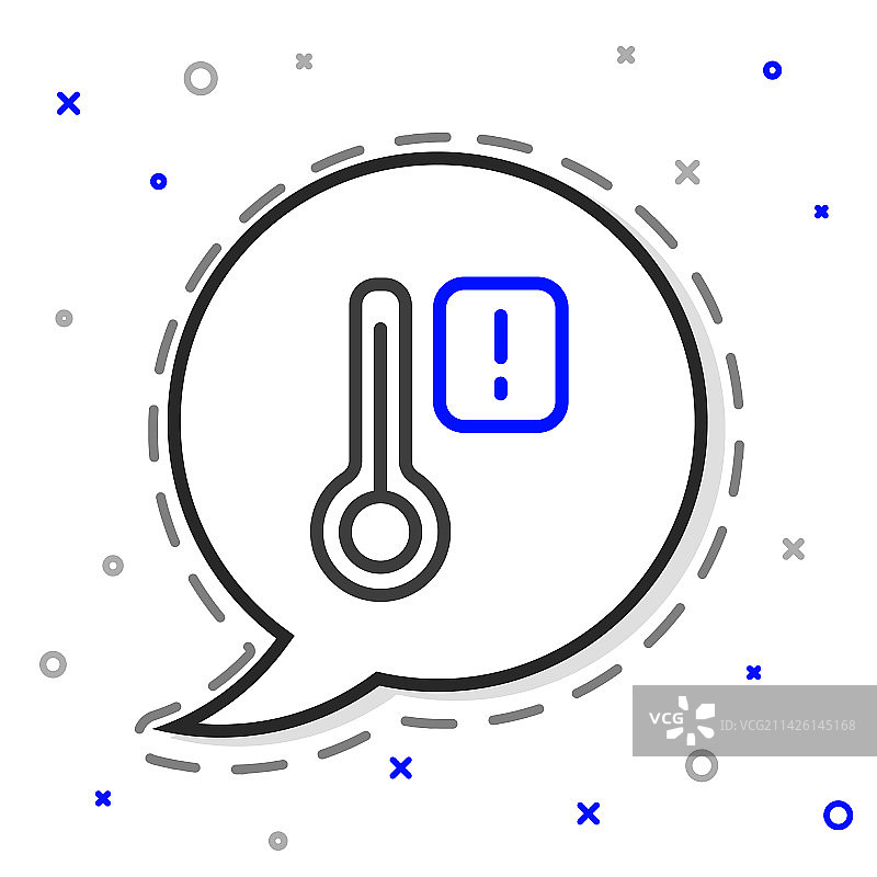 白色背景上的桑拿温度计线条图标图片素材