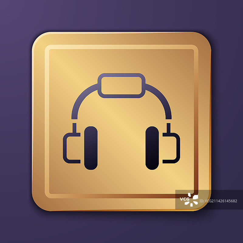 紫色耳机图标图片素材
