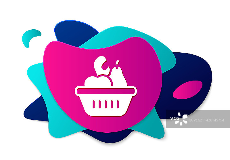 白色背景上的彩色捐赠食品盒图标图片素材