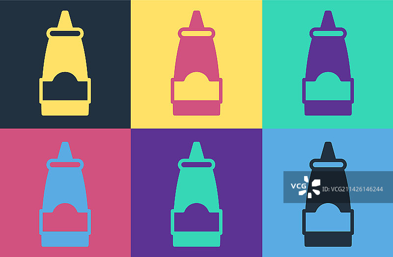 波普艺术风格的酱油瓶图片素材