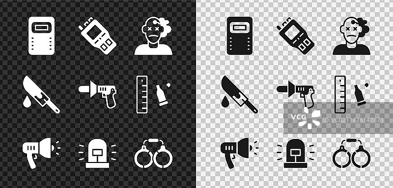 警用防暴盾牌对讲机模型图片素材