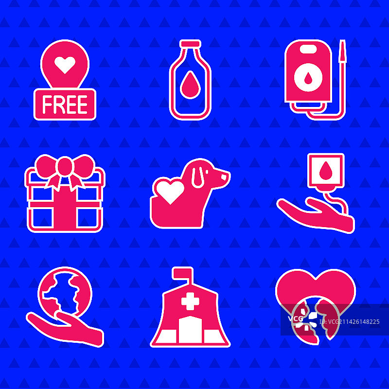 带狗狗的心形、急救医疗帐篷图案图片素材