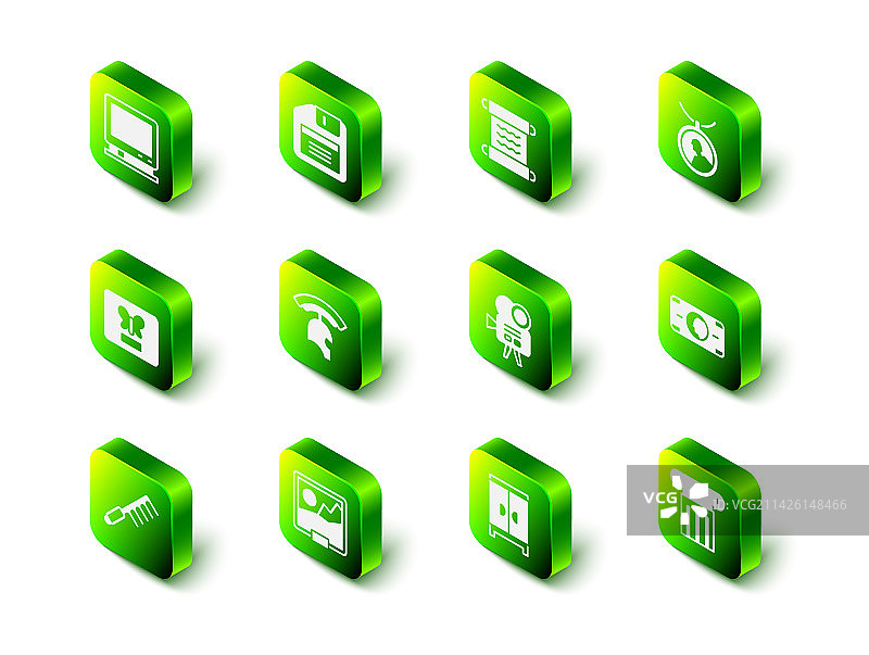 软盘、纸莎草卷轴、小盒素材图片素材