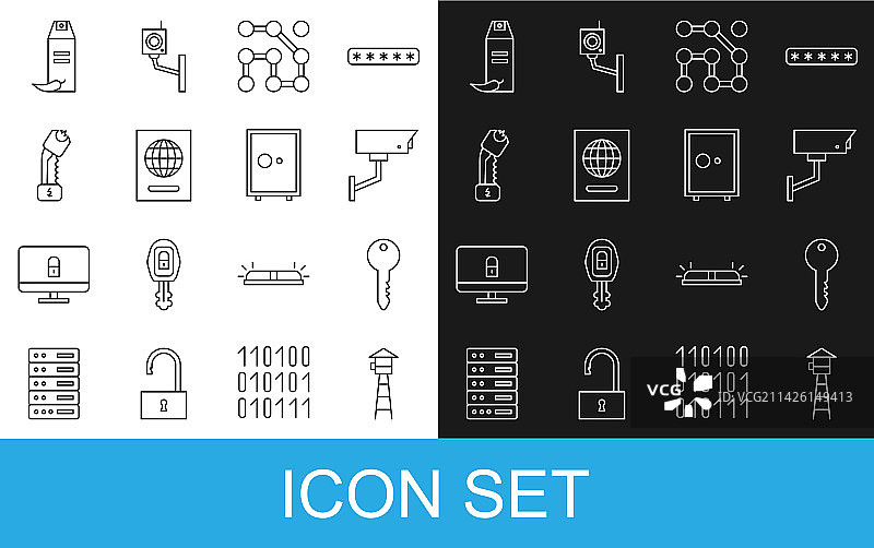 瞭望塔钥匙和安全摄像头图片素材