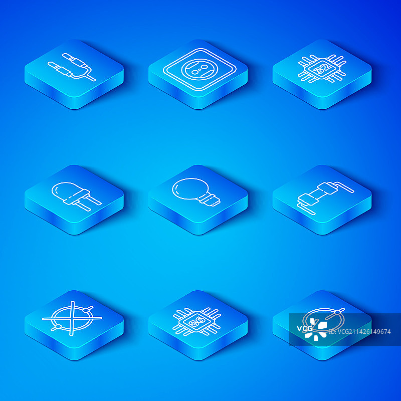 带有灯泡的电路图图片素材