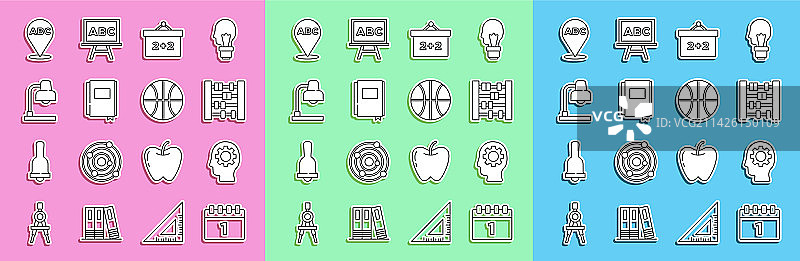 线条日历、9月1日日期和人头图片素材