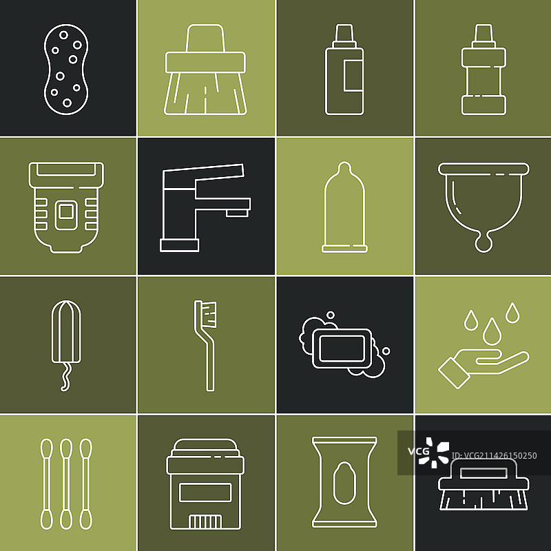 线性洗手清洁刷图片素材