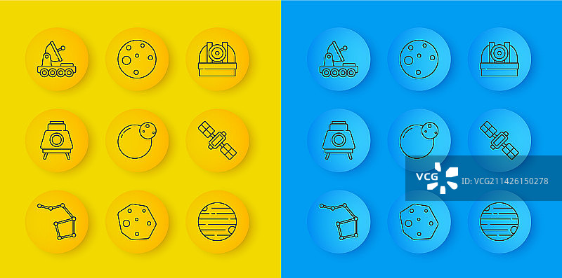 火星车大熊座线性图标图片素材