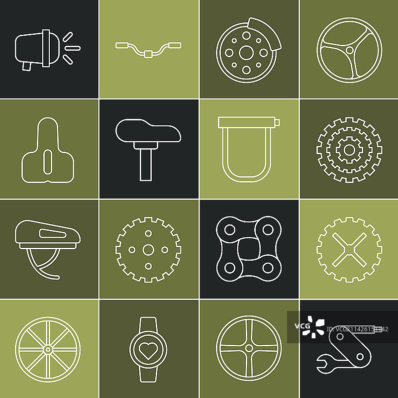 瑞士军刀自行车链轮曲柄图片素材