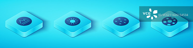 2.5D地球元素、太阳、满月图片素材