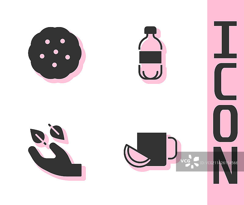 柠檬茶、饼干或茶点套装图片素材