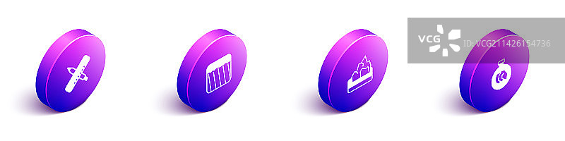 2.5D交叉尺子铅笔地面套装图片素材