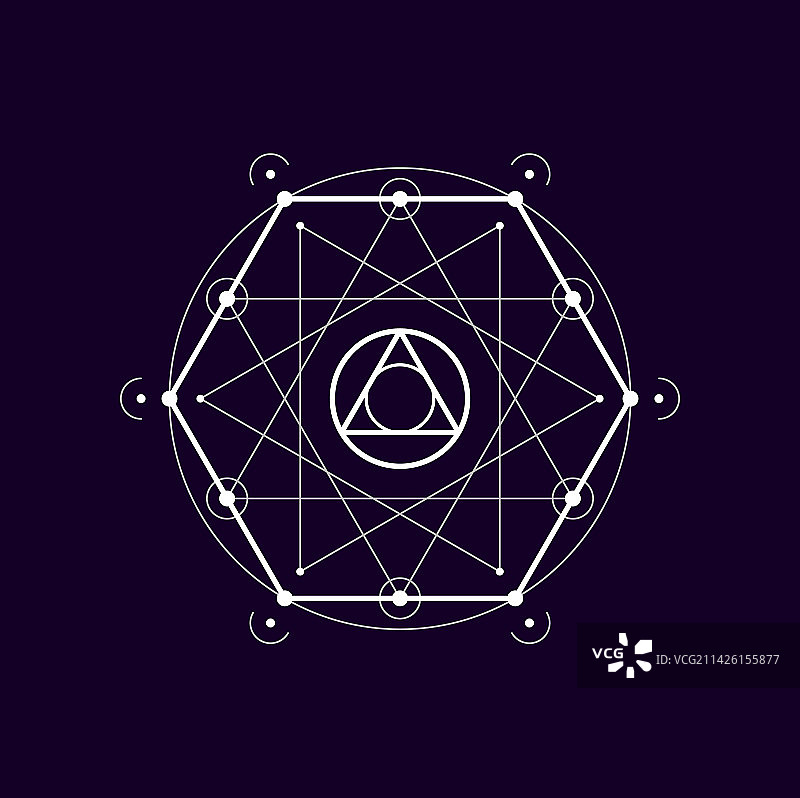 阿兹特克共济会几何纹身图标图片素材