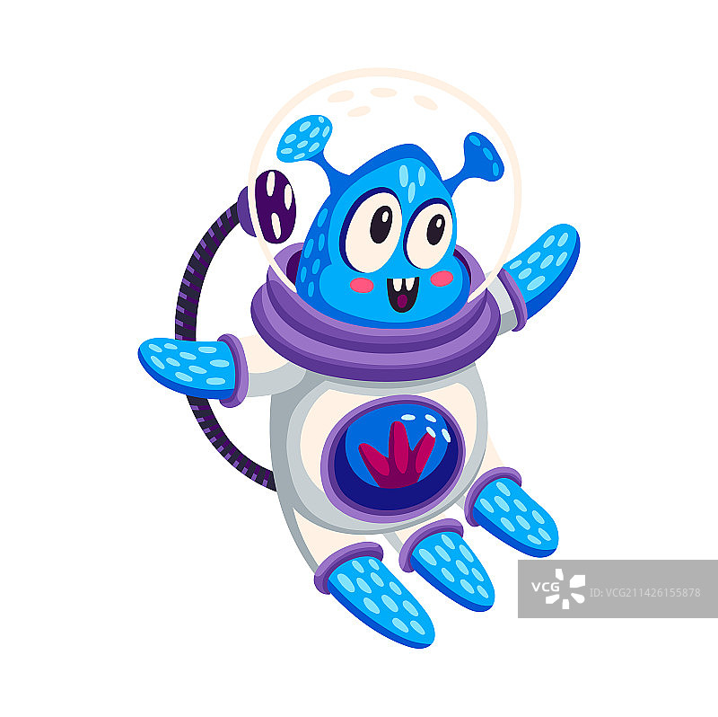 宇宙生物卡通儿童外星人角色图片素材