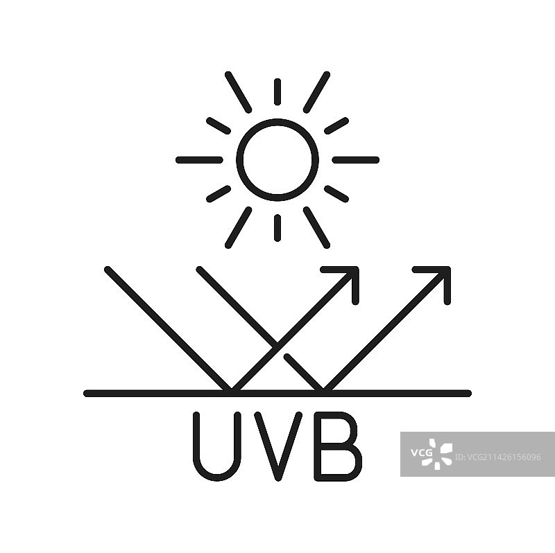 来自太阳图标的紫外线辐射源UVB阳光图片素材
