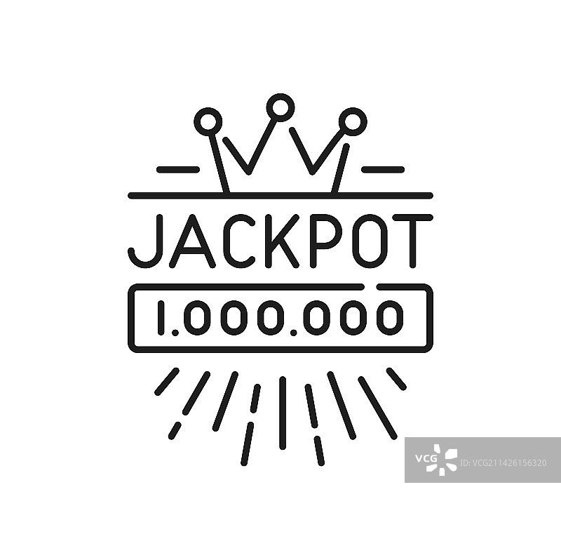 累积奖金赌场标签隔离轮廓图标图片素材