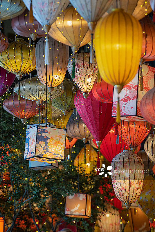 重庆弹子石老街灯笼灯会图片素材