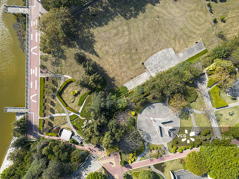 航拍英雄三岛战地观光园图片素材