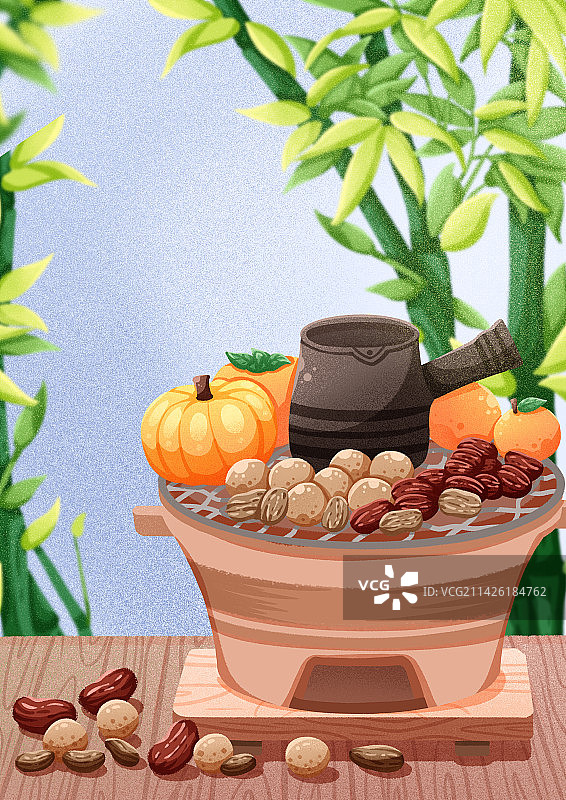 围炉煮茶图片素材