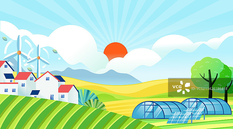 农业-背景-矢量图图片素材