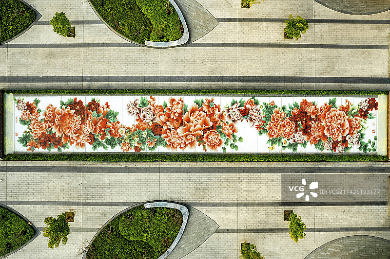 巨型玻璃牡丹图图片素材