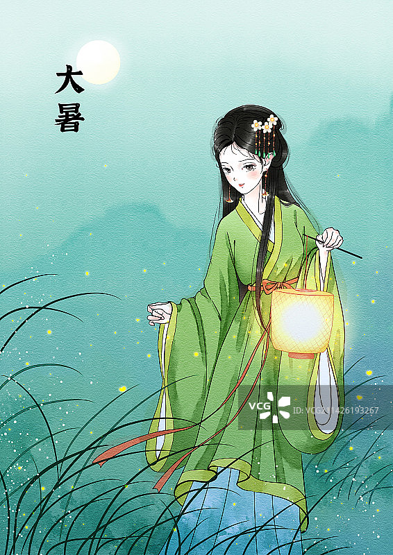 大暑节气古风图片素材