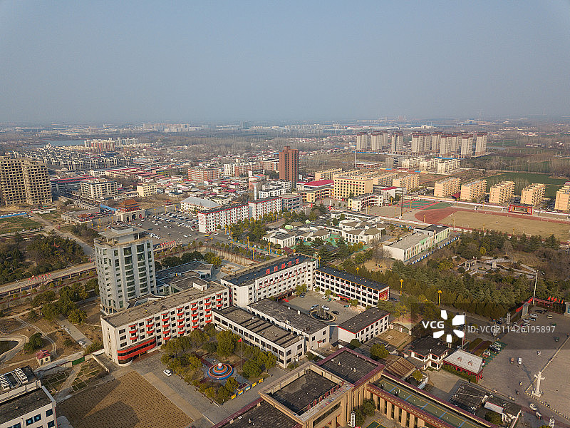 河南省漯河临颍县南街村航拍图片素材