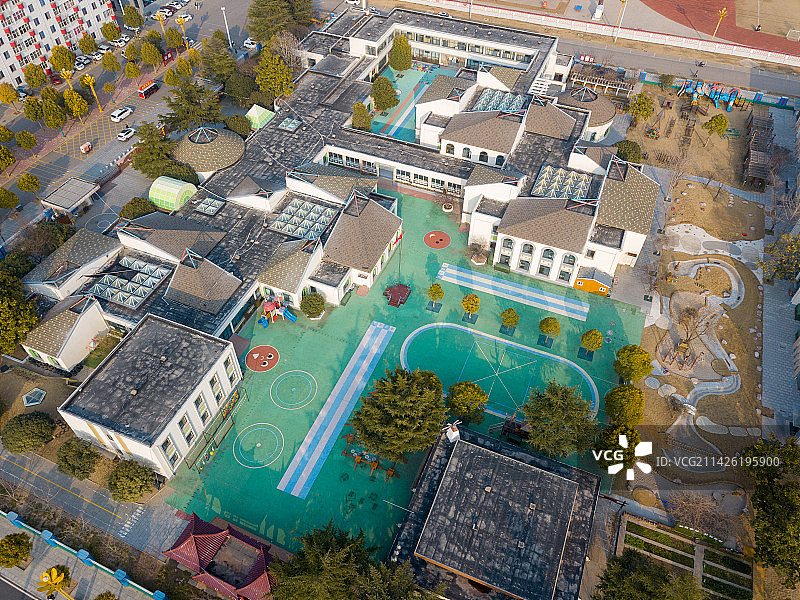 河南省漯河临颍县南街村航拍图片素材