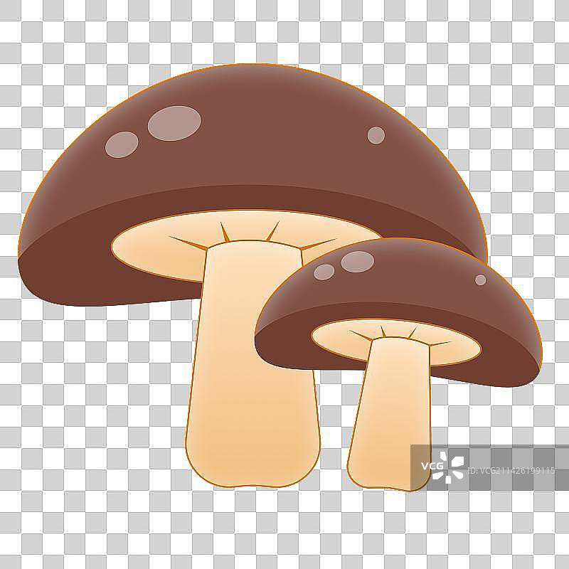 农业乡村振兴两个蘑菇元素图片素材