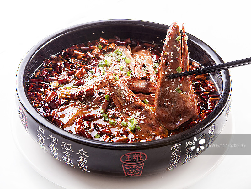 香锅辣鸭头图片素材