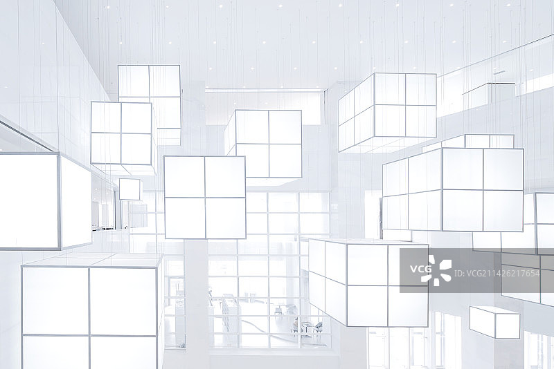 贵阳市艺术空间的方形灯光和建筑图片素材