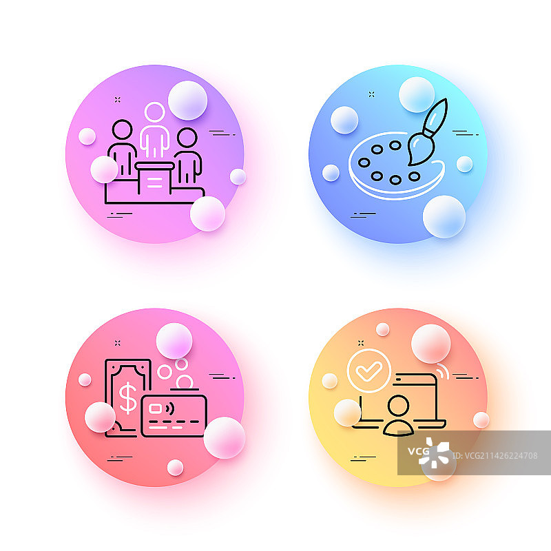 调色板商务领奖台简约线条贺卡图片素材