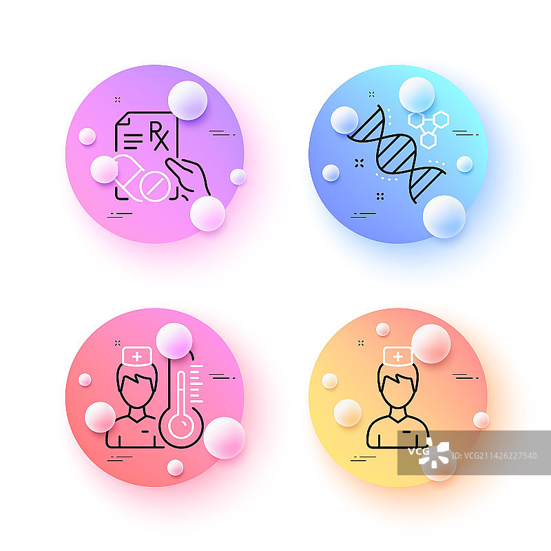 温度计、处方药与化学DNA图片素材