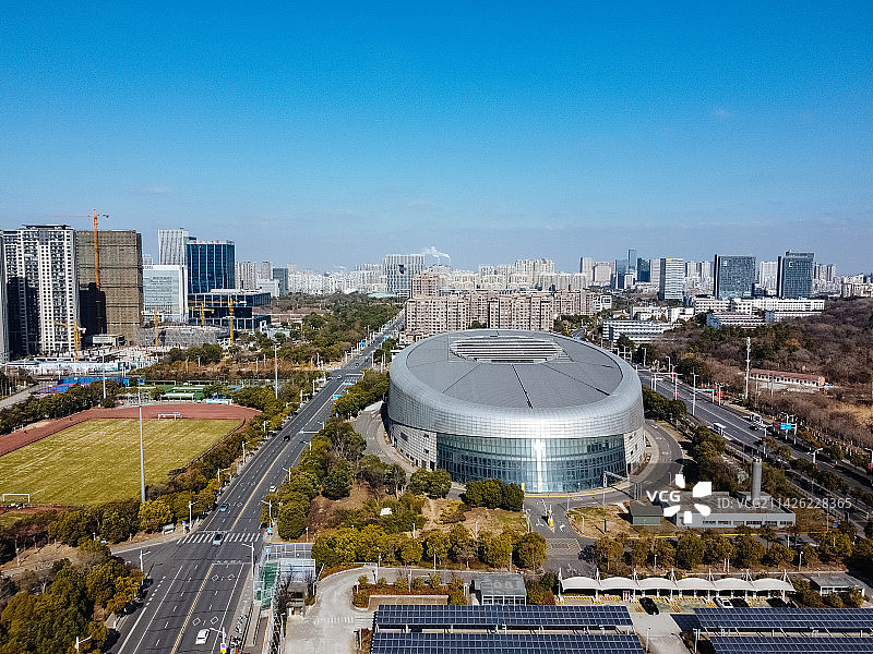 镇江 体育会展中心 九华山路 白龙湖公园 工人大厦 南山景园 南徐大道 国投商务广场图片素材