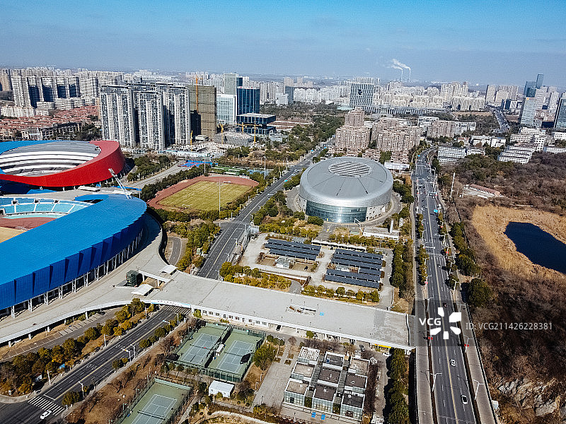 镇江 体育会展中心 九华山路 白龙湖公园 工人大厦 南山景园 南徐大道 国投商务广场图片素材