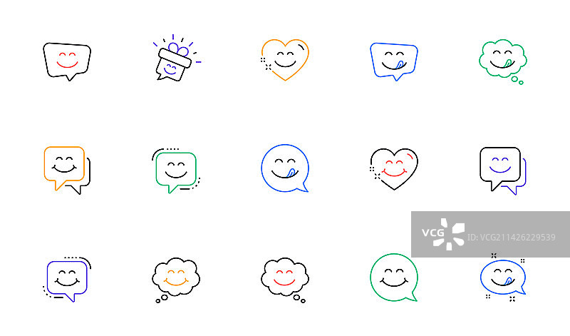 美味的微笑表情符号图片素材