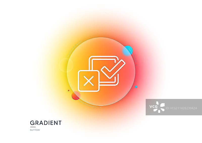 复选框线性图标，调查选择标志渐变图片素材