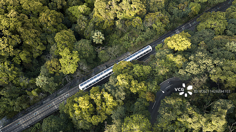 香港太平山顶缆车图片素材