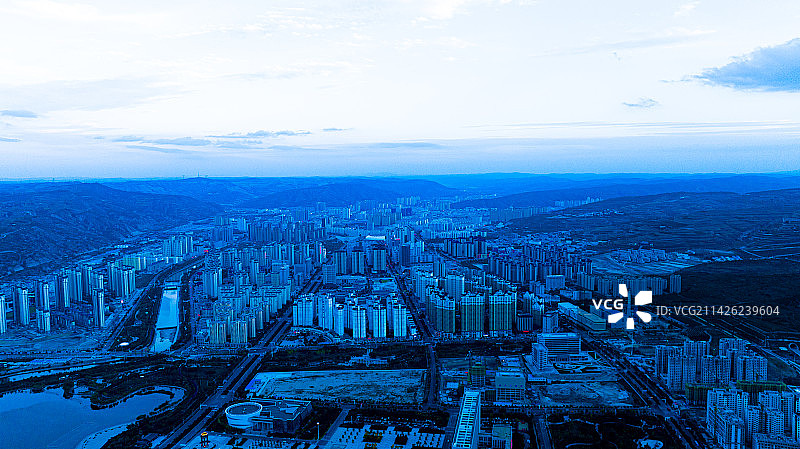 甘肃省定西市城区一角图片素材