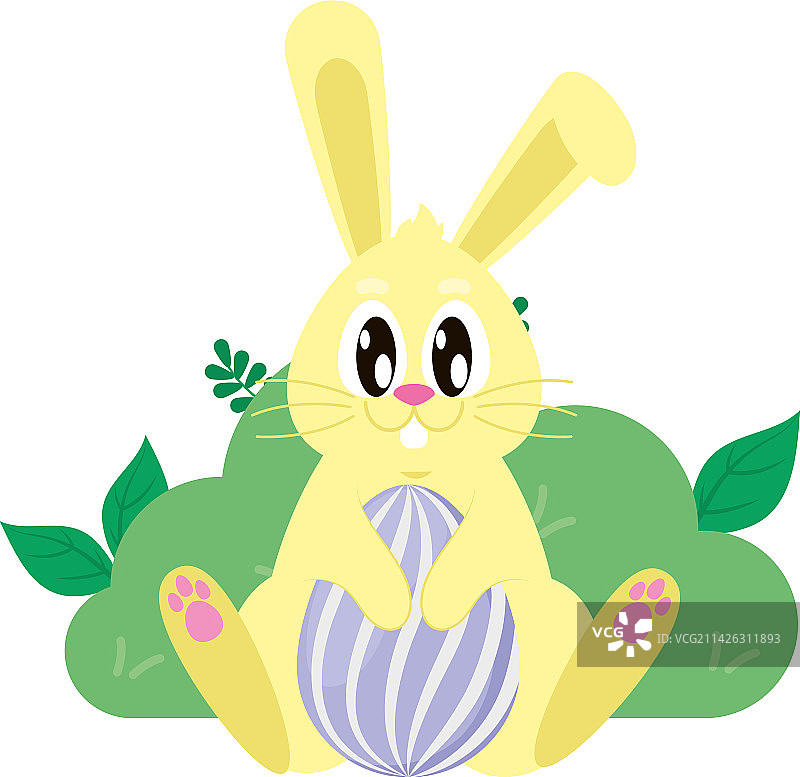 彩绘蛋兔子图片素材