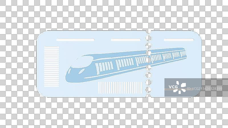 卡通火车票高铁票概念3D渲染图片素材