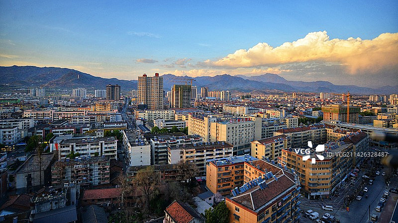 陕西省汉中市勉县县城陕南县城小城市三线五线城市规划沔州市图片素材