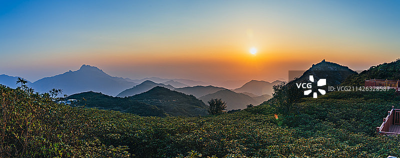 潮州凤凰山落日美景图片素材