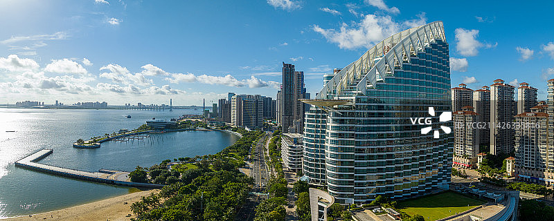 湛江金沙湾全景图片素材