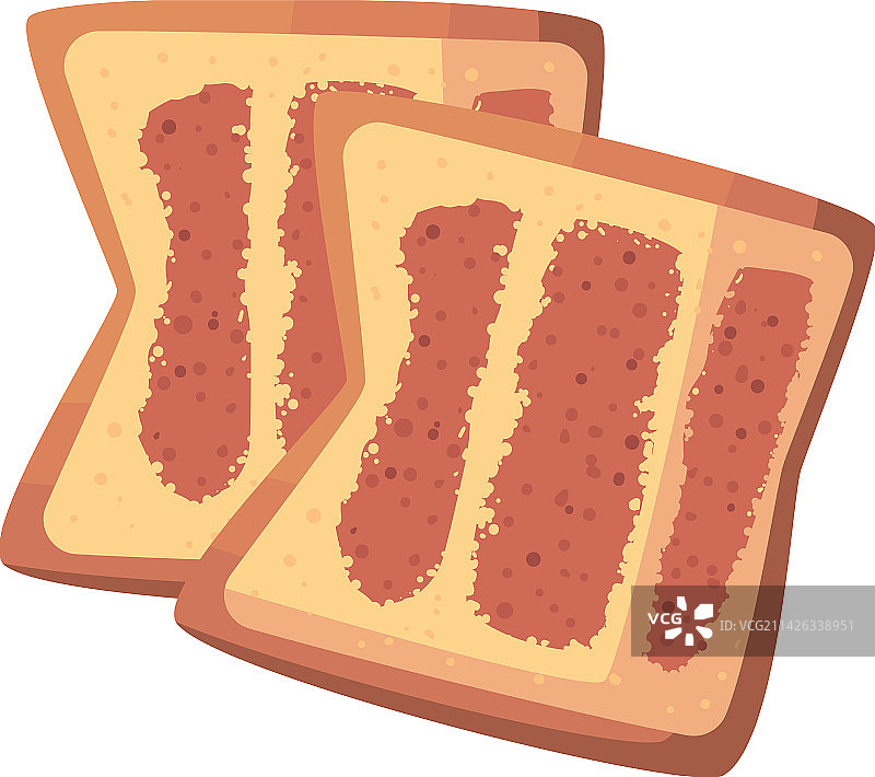 扁平风格的烤面包图片素材