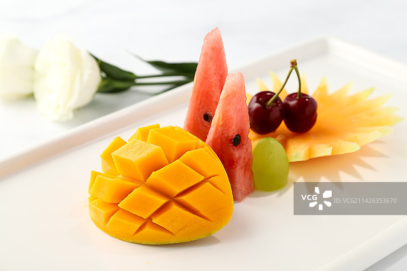 时令鲜果盘图片素材