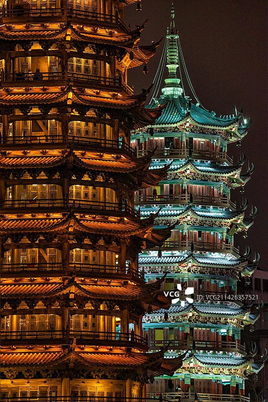 桂林日月双塔图片素材