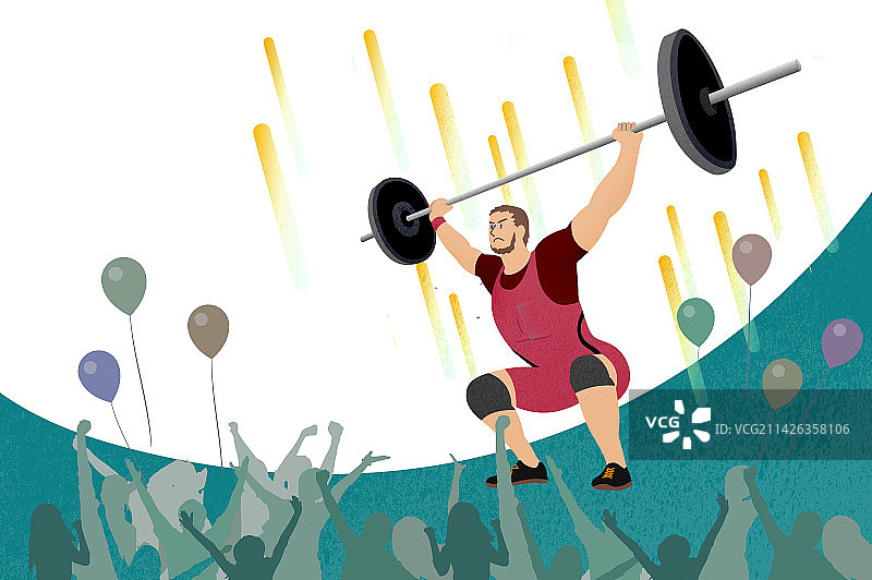 举重重量运动青年节快乐图片素材